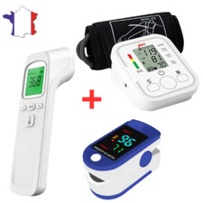 Appareil De Mesure De Pression Artérielle À Bras+Oxymètre De Pouls+Thermomètre