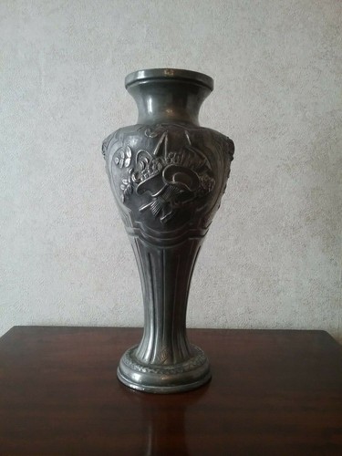 Vase etain art nouveau - vase,