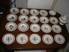 ancienne  dinettes faience francaise art deco HBCM jouer enfant ......