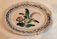 Plat Ovale Faïence Cul Noir Forge Les Eaux XIXe Siècle