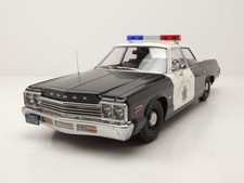 Dodge Monaco California Highway Patrol Police 1974 Noir Et Blanc 1:18 Échelle KK