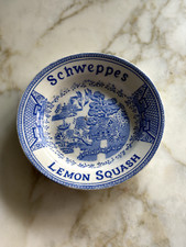 CENDRIER PUBLICITAIRE ANCIEN  COUPELLE SCHWEPPES LEMON SQUASH ASHTRAY
