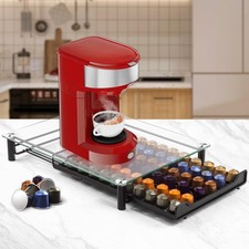 Porte Capsule de Café pour Nespresso 60 Capsules, Tiroir de Rangement Capsule...
