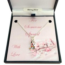 925 Argent Sterling Autisme Sensibilisation Ruban Collier pour Filles Ou Femmes