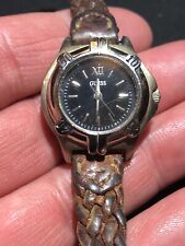 Vintage Guess 1995 Genuine Leather Quartz Analog Ladies Watch