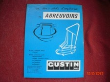 ANCIENNE   BROCHURE   PUBLICITAIRE   ABREUVOIRS    GUSTIN