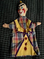 VINTAGE 70’s MARIONNETTE A MAIN CLOWN