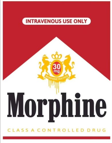 Ben frost sticker - sticker, "morphine!"