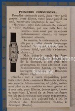MONTRE SARDA premiére communion   BESANCON  publicité 1937