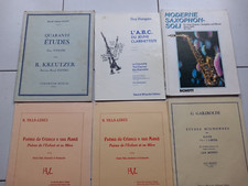 lot de 6 partitions Clarinette Saxophone violon ...