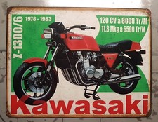 plaque métal vintage Kawasaki