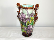 ANCIEN Grand VASE en BARBOTINE