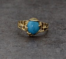 Bleu turquoise bague vintage - bleu,