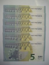 VENTE UNITAIRE  BILLET 5 EUROS NEUF SIGNATURE MARIO DRAGHI