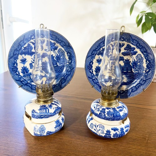 Paire lampes huile blue - de,