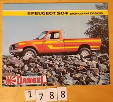 DANGEL PEUGEOT 504 PICK UP 4X4 Prospectus 8 pages Fr 1988?