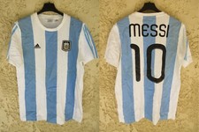 Maillot coton T-shirt ARGENTINE ARGENTINA Messi 10 rétro vintage shirt ADIDAS M