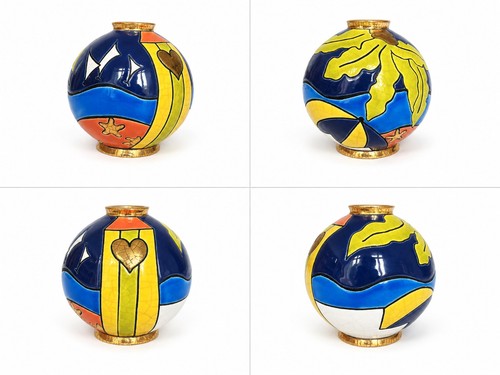 Petit vase boule émaux - vase, de