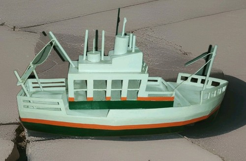 Maquette bateau pêche - maquette,