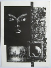 CLAYETTE PIERRE LITHOGRAPHIE SIGNÉE CRAYON EA HANDSIGNED LITHOGRAPH FANTASTIQUE