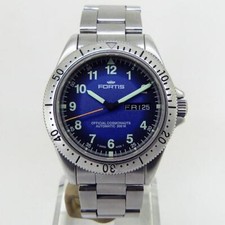 Montre FORTIS 610.22.158.1 Cosmonautis Day Date cadran bleu automatique SS 39...