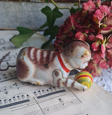 ANCIEN JOUET TOLE CHAT JOUSTRA
