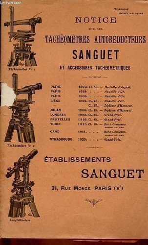 Notice sur les - , tachéomètres