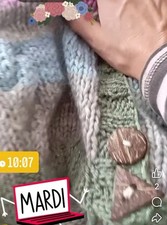 gros gilet torsadé fait main