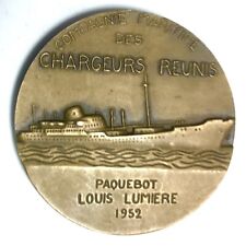 Médaille Paquebot Louis Lumière Compagnie Maritime Des Chargeurs Réunis 1952