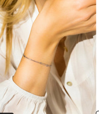 Bracelet fin blanc - or, et