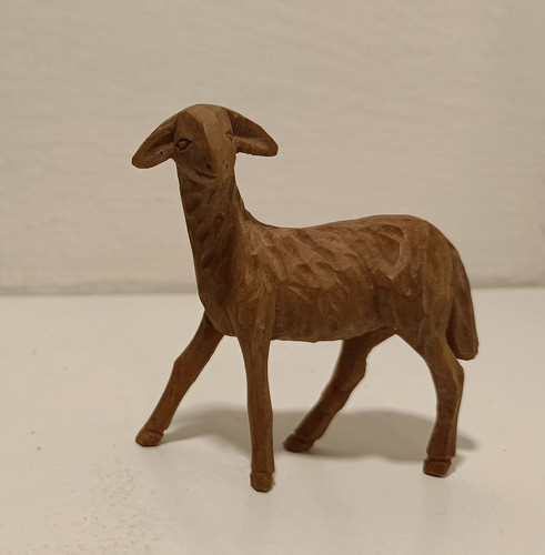 Mouton santon crèche bois - mouton,