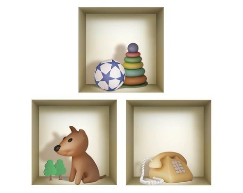 Wall stickers art niche - 3d,