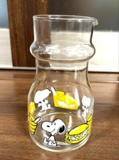 Pichet vintage en verre Snoopy