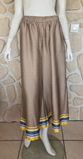 Pantalon large fluide jaune et