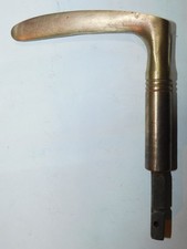 ANCIENNE POIGNÉE DE PORTE EN BRONZE AVEC CARRÉ . XIXe/XXe LOQUET CLENCHE PORTE 4