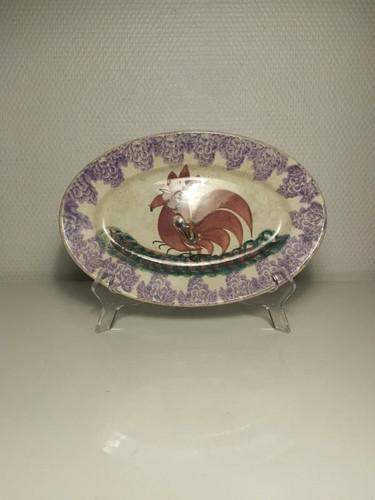 Plat coq ancien terre de - plat,
