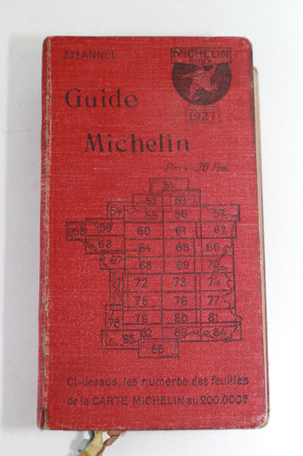Guide michelin rouge 1927 - guide,