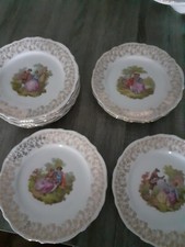 PORCELAINE BAVARIA WINTERLING. DECOR FRAGONARD.SERVICE 10 Assiettes 23.5 Cm
