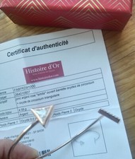 HISTOIRE D'OR BRACELET JONC ARGENT ROSE 4,55 gr NEUF