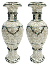 Pot vase fleur marbre 30''