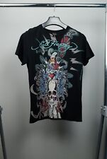 T-shirt homme col rond Ed Hardy USA Affliction Tattoo Y2K Skull & Flower tail...