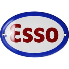 Plaque émaillée :  ESSO
