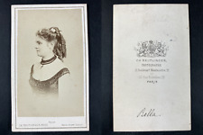 Reutlinger, Paris, Mademoiselle Rolla, comédienne Vintage cdv albumen print CD