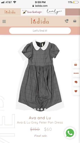 Nwt ava peter pan collar - &,