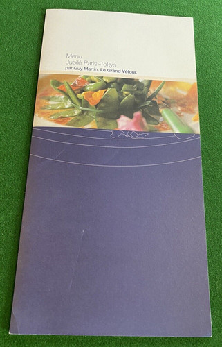 Air france menu jubilé - france,
