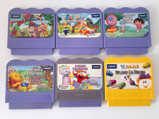 lot de 6 jeux Vtech V.smile Oui-oui Dora Elmo Winnie l'ourson ABC land et dessin