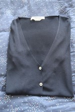 MARINA RINALDI Gilet  5 boutons Bleu Nuit taille MEDIUM Fabriqué en ITALIE