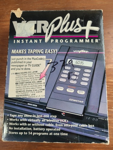 Vcr plus instant programmer - plus+,