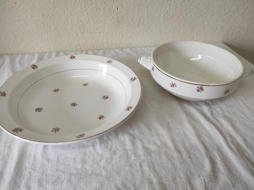 Ancien plat creux saladier - ancien,