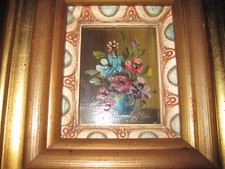 Floral oil on canvas painting